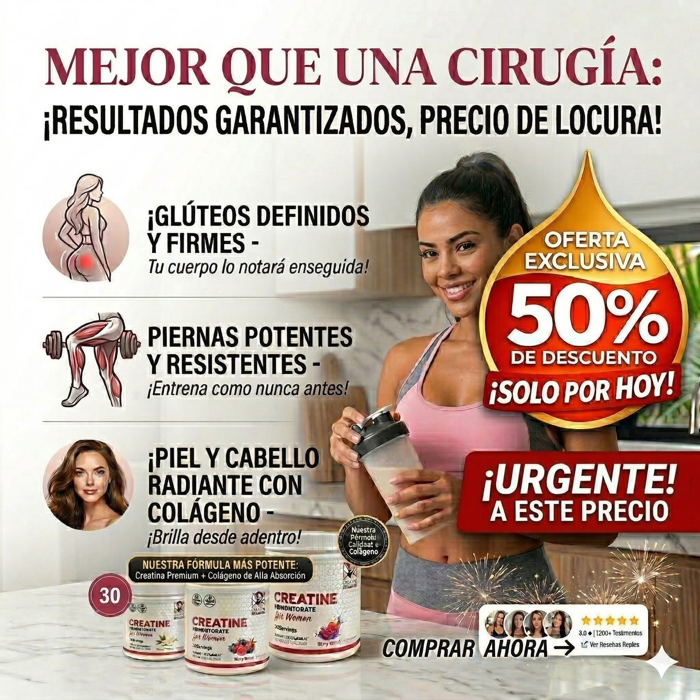 GLÚTEOS MÁS GRANDES Y FIRMES EN SOLO 3 SEMANAS, SIN CIRUGÍAS