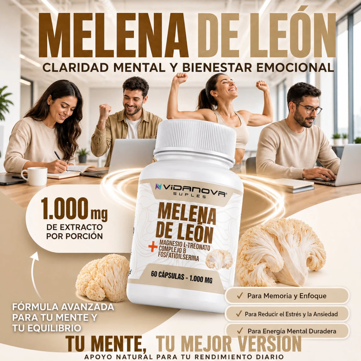 MELENA DE LEÓN - No es flojera… es tu mente saturada (60 capsulas) - Bodega Núcleo