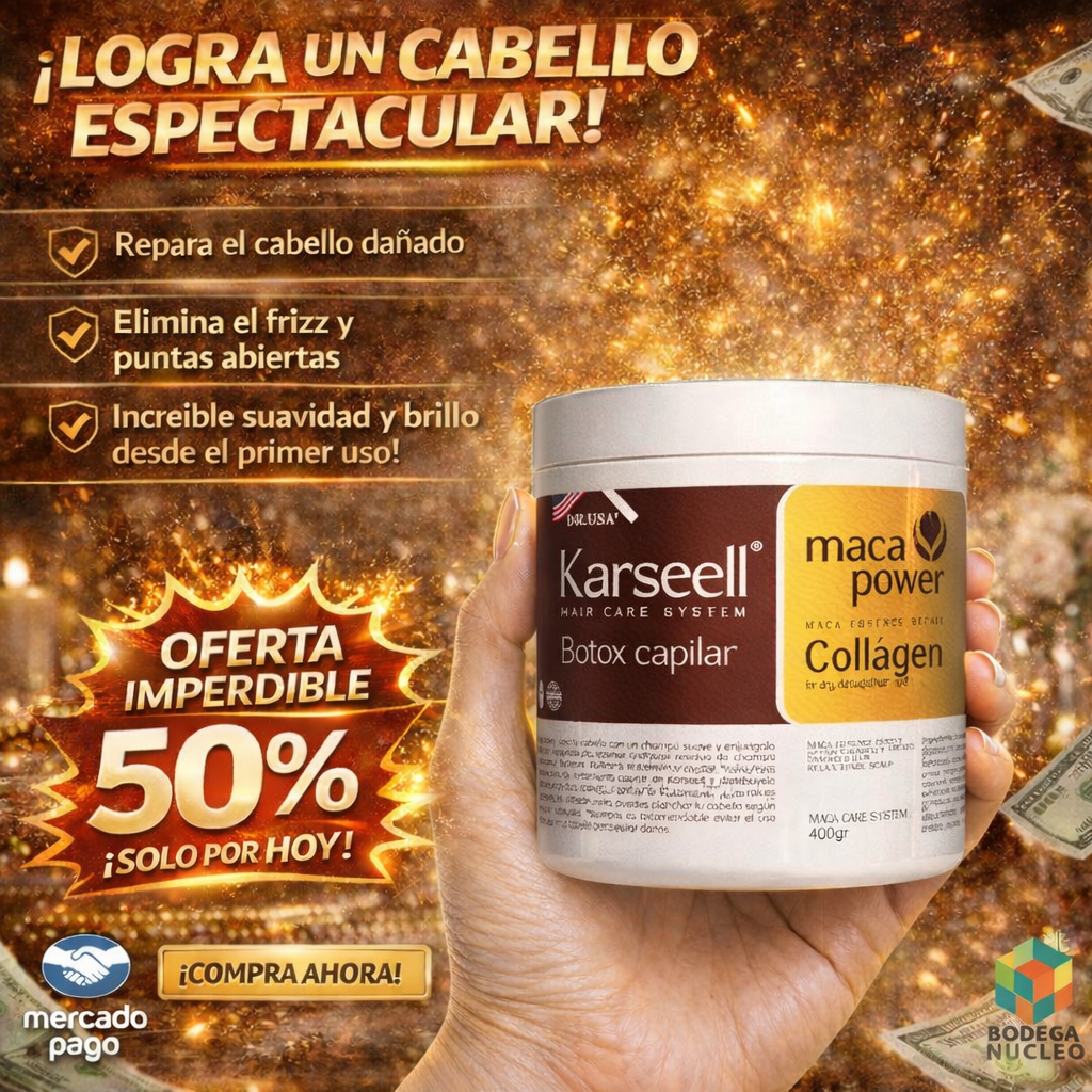 KARSEELL – MASCARILLA CAPILAR – ¿PELO SECO Y SIN VIDA? - Bodega Núcleo