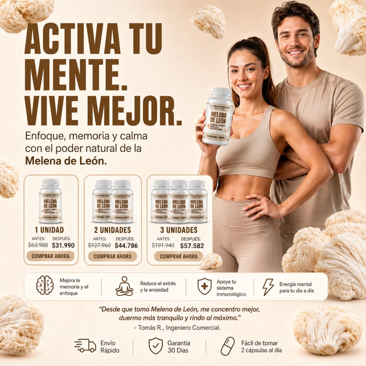 MELENA DE LEÓN - No es flojera… es tu mente saturada (60 capsulas) - Bodega Núcleo