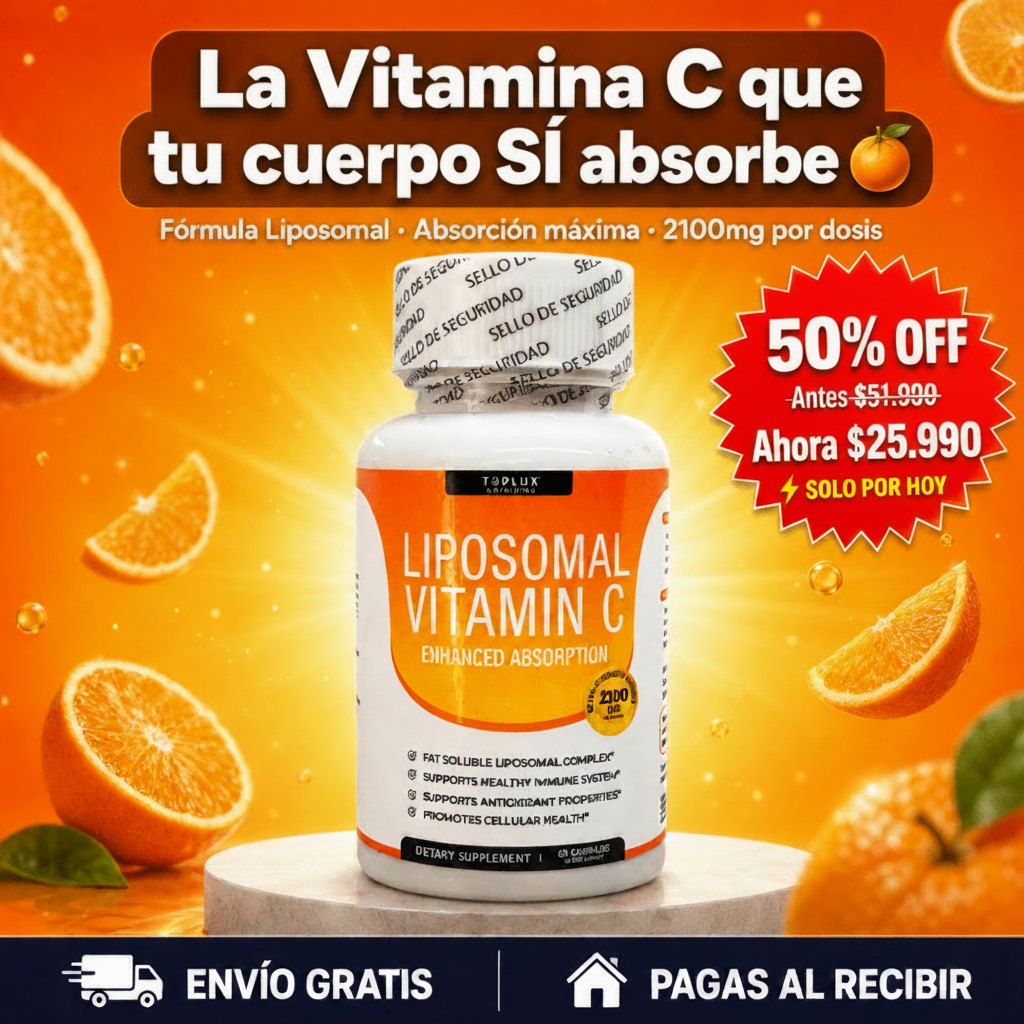 ImmunoShield™ – Vitamina C Liposomal 2100mg | Absorción Celular Máxima, Sistema Inmune Blindado y Energía Sostenida - Bodega Núcleo