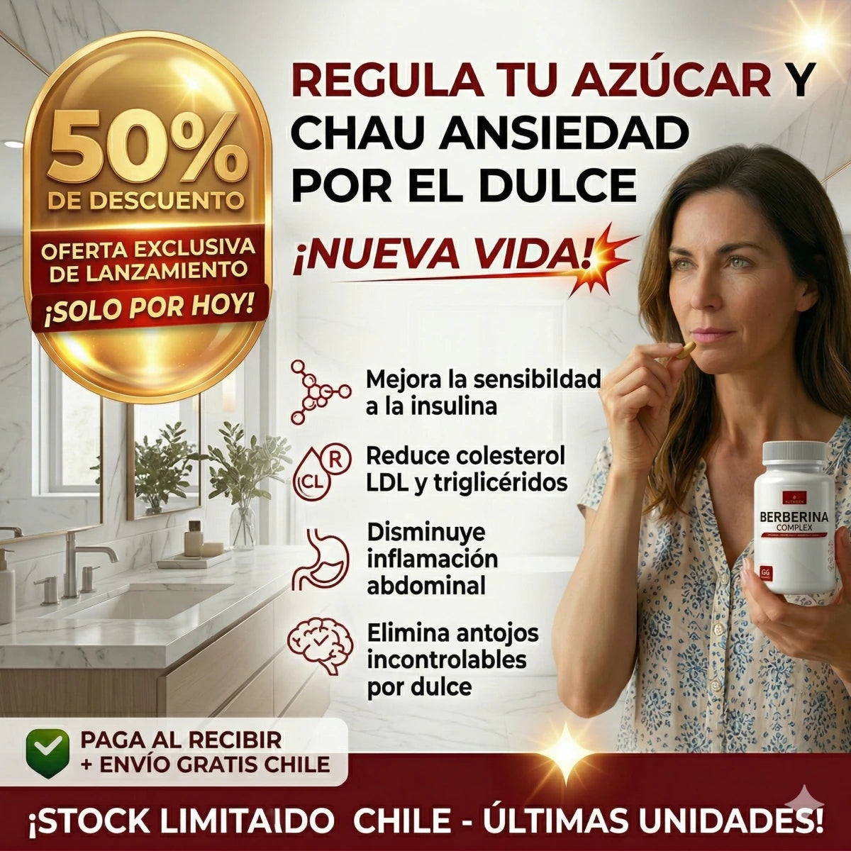 ¿No puedes bajar la guata aunque comas bien? (60 Capsulas) - Bodega Núcleo