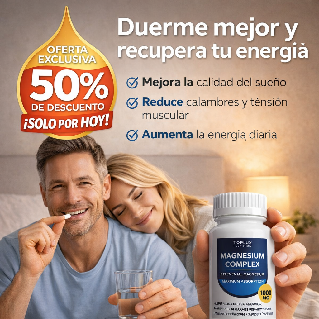 MAGNESIO COMPLEX (30 DÍAS) – Recupera tu sueño profundo y despierta con energía cada día